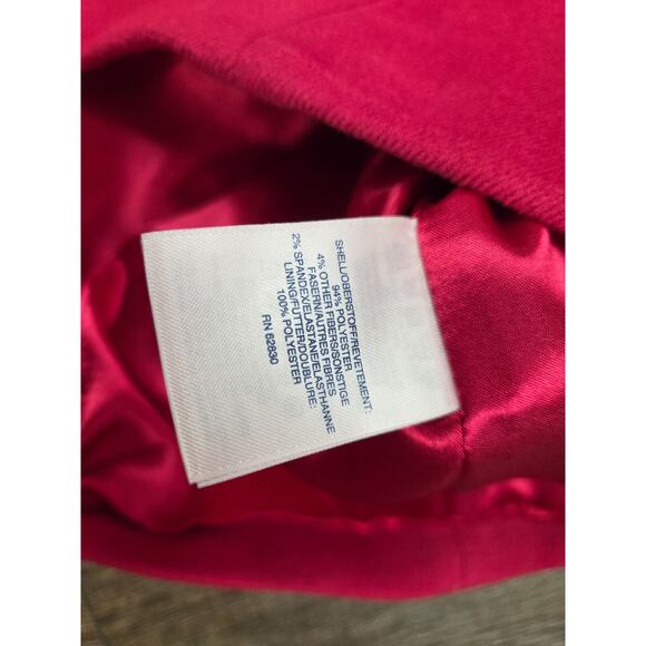 Lands End Raspberry Pink Boucle 4 Button Blazer Size 8 Small Medium Jacket - Picture 4 of 5